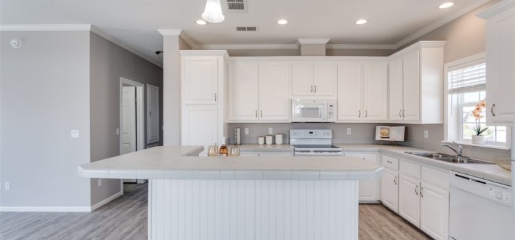 Spacious kitchen with center island