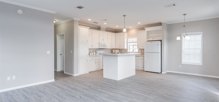 Open floor plan features spacious living