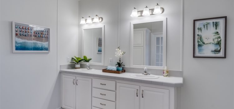 Master bath with double vanities