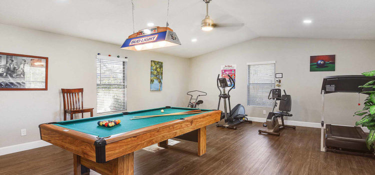 Shoot a game of pool or enjoy a quick workout
